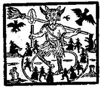 Woodcuts were often recycled from other ballads. I bet this image of Robin Goodfellow was also used as the devil.