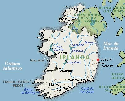 Mapa de Irlanda