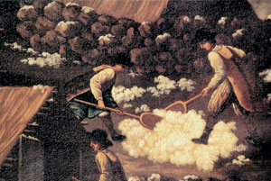 Els nevaters de la Serratella, pintura de Jaume Nadal representativa de la recogida de la nieve en la Serra de Tramuntana en Mallorca