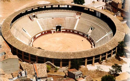 Vista aérea de la plaza de toros