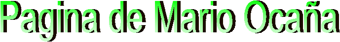 Pagina de Mario Oca(ny)a
