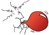 Inflant el globus.