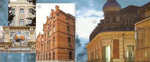 A Palacio de Antonio Ortiz de Vega
B Teatro Lope de Vega
C Edificio de la Electra
D Crculo de Recreo, calle Duque de la Victoria