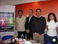 Juan Rubio, Jos Joaqun Oliva, Juan Carlos Pedrosa y Laura Fuentes durante la presentacin.