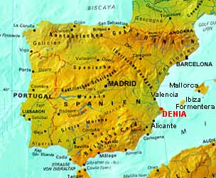 Mapa de Denia